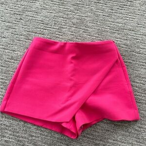 ZARA pink high rise skort size Small
